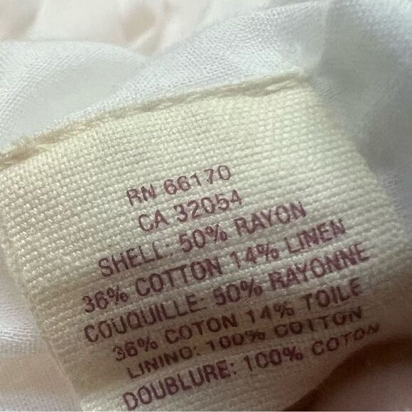 Maeve Eyelet Lace Trimmed Sundress Sz Small White Square Neck Pockets Lined - Picture 10 of 11